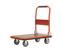Chariot à plateforme en acier robuste avec roulettes - Chariot pliable XL pour un rangement et un transport faciles - Usage domestique et commercial