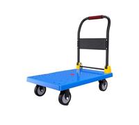Chariot à plateforme en acier robuste pliable et portable à roulettes pour un transport facile de chargement, transporteur de cargaison polyvalent, idéal pour une utilisation à la maison et à