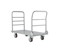 VEVOR Chariot à Plateforme Pliable Charge 1202 kg Chariot à Plateau Pliable 122x61x92 cm pour Manutention, Courses, Garage, Entrepôt, avec Roues Pivotantes, Garde-corps Amovible, Cadre en Acier Allié