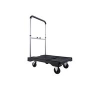 Chariot à Plateforme Pliable 68x49,5cm Capacité 149,69kg Poignée à Hauteur Réglable