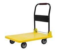 Chariot à plateforme pliable avec roues pivotantes, roulettes pivotantes à 360 °, chariot à lit plat mobile, capacité de charge robuste, chariot coulissant pliable pour le chargement et le stockage