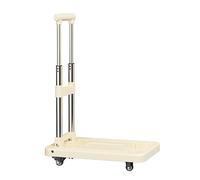 Chariot à plateforme pliable avec roulettes, léger et portable, capacité de charge de 75 kg pour la maison, le shopping, le camping, utilisation en extérieur