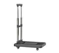 Chariot à plateforme pliable avec roulettes, léger et portable, capacité de charge de 75 kg pour la maison, le shopping, le camping, utilisation en extérieur