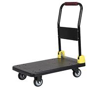 Chariot à plateforme pliable - Chariot à main robuste avec roues pivotantes à 360° pour un chargement et un rangement faciles, chariot à plateau haute capacité (couleur : Q7 Q2)