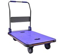 Chariot à plateforme pliable, diable robuste, capacité de charge de 150 kg, chariot utilitaire portable pour déplacer des charges lourdes, idéal pour la maison et le jardin