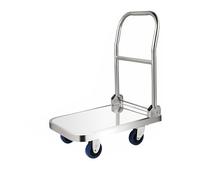 Chariot à plateforme pliable robuste avec poignée et bandes de pare-chocs pour un transport facile et des solutions de levage lourd