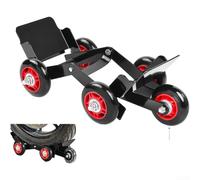 Chariot à pneus plats pour vélo et scooter électrique avec cadre en métal pliable et roues pour déplacer des pneus jusqu'à 10 cm de largeur (D)