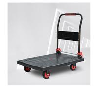 Chariot à pousser en acier robuste - Chariot à plateforme pliable léger et chariot à main pour un transport facile - Chariots de service polyvalents pour une utilisation à la maison et en entrepôt
