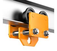 Chariot à poutre en I, roues doubles for pont élévateur de garage, largeur réglable, installation sur différentes poutres(2200lbs)