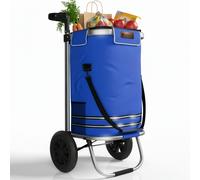 Chariot à provisions 3en1 - capacité 56 L Bleu foncé