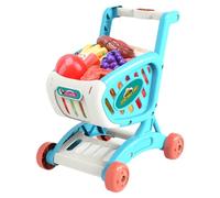 Chariot à provisions jouet - Chariot à provisions pour enfants | Faire semblant de chariots pour enfants | jouet avec de la fausse nourriture et 3 ans et plus Jeux de rôle pour la cuisine à domicile