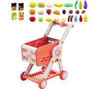 Chariot à provisions jouet pour lui 1-3 - Panier à provisions pour jeux de supermarché, accessoires alimentaires pour apprendre à trier les bébés de 1 à 3 ans et plus âgés