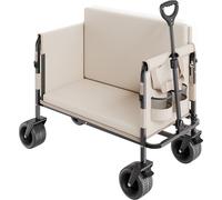 Chariot à provisions VEVOR, capacité de charge 250kg, chariot pliable 2 en 1, transformable en banc, chariot d'extérieur pour les courses alimentaires, le camping, le jardinage