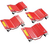 Chariot à roues support de pneus de voiture pour charges lourdes - Chariot de transport 3600 kg - 4 pièces - Chariot robuste pour changer les pneus des camions et des voitures - Mobile et polyvalent
