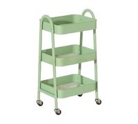 Chariot à roulettes à 3 niveaux - Chariot à goûter multifonction pour chambre à coucher, salon, balcon - Solution d'organisation durable et polyvalente