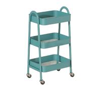 Chariot à roulettes à 3 niveaux - Chariot à goûter multifonction pour chambre à coucher, salon, balcon - Solution d'organisation durable et polyvalente