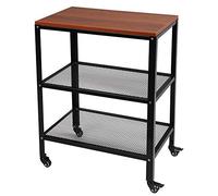 Chariot à roulettes à 3 niveaux, rangement utilitaire de cuisine avec roulettes, cadre en métal pour espaces de vie modernes