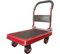 Chariot à roulettes à plateau en acier robuste - Capacité de 1100 kg - Chariot à roulettes avec plateforme pliable pour un rangement et un chargement faciles - Chariot industriel à roulettes