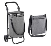 Chariot à roulettes avec sac thermique, 38 l, gris