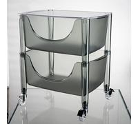 Chariot à roulettes en acrylique avec roues à 360° - Chariot de rangement multicouche pour cuisine et chambre à coucher - Étagère de grande capacité pour une organisation créative