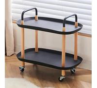 Chariot à roulettes - Étagère de rangement multifonction à 3 niveaux pour cuisine, salle de bain, ou bureau à domicile - Table d'appoint ou bibliothèque durable et polyvalente