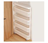 Chariot à roulettes fin, garde-manger compact pour cuisine, chariot utilitaire coulissant ultra fin, 3 à 5 niveaux pour les petits espaces