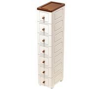 Chariot À roulettes Les Meilleurs Éléments D'organisation Essentiels Matériau en Plastique PP 20/25/30cm Organisateur Bain Utilitaire Roulant pour La Cuisines, La Buanderie(25 * 31 * 117cm)