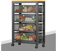 Chariot à roulettes mince - Chariot utilitaire mobile à 4 couches, armoire de bar haute, organisateur de cuisine, étagère extensible, armoire de classement compacte