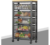 Chariot à roulettes mince - Chariot utilitaire mobile à 4 couches, armoire de bar haute, organisateur de cuisine, étagère extensible, armoire de classement compacte