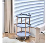 Chariot à roulettes multifonction à 3 niveaux pour cuisine, salle de bain, table d'appoint, bibliothèque - Durable et polyvalent pour un usage domestique ou professionnel