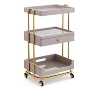 Chariot à roulettes multifonction avec roulettes pour salon, spa, chambre, salle de bain, bureau