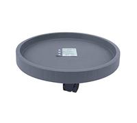 Chariot à roulettes Plantes, Caddy de Plante avec Casiers, Soucoupe Plante Ronde en Plastique, Transporteur de Pots avec Roues, Chariot pour Pots de Plantes Exterieur Intérieur,Gris,40cm