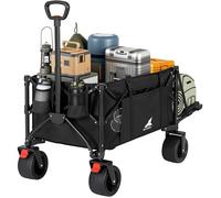 Chariot à roulettes Pliable - WOLTU Brouette Multifonctionnel 205L - Panneau Arrière Rabattable - Noir