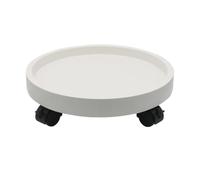 Chariot à roulettes pour plantes de jardin - Support mobile pour grands pots de fleurs - Blanc - 19 cm et 28 cm