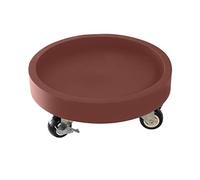Chariot à roulettes pour pot de fleurs rond avec soucoupe de 40 cm pour intérieur/extérieur, marron