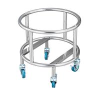 Chariot à roulettes robuste avec roulettes pivotantes en acier inoxydable pour un transport facile et des outils de seaux à lait - Parfait pour un usage domestique et commercial