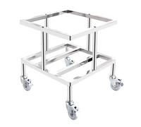 Chariot à roulettes robuste en acier inoxydable pour cuisine, restaurant, bar - Chariot utilitaire mobile multifonction avec construction durable