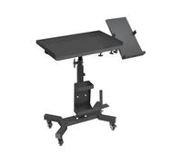 Chariot à roulettes Salon De Beauté, Plateau Outils Tatouage Réglable avec Table Dextension Rotative, Poste Travail Mobile Compartiments Rangement Studio Beauté Et Art du Tatouage Black