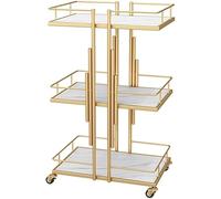 Chariot à roulettes utilitaire avec roues verrouillables pour un rangement polyvalent, idéal pour l'organisation de la salle de bain, les outils de tatouage et l'équipement du visage