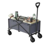 Chariot à roulettes - WOLTU Brouette de Jardin Pliable - Poignée Réglable - 78x43x90cm - Gris W0UETT0875