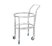 Chariot À Tambour Isolé en Acier Inoxydable，base de Bouteille de Gaz Mobile de Support de Marmite Commerciale,chariot À Tambour Robuste,cadre Multifonctionnel de Baril de Transporteur de Moteur