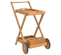 Chariot À Thé 54x87x90 Cm Bois Massif D'acacia Vidaxl Vidaxl