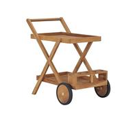 Vidaxl Chariot À Thé Bois De Teck Solide Marron