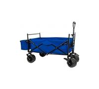 Chariot à tirer pliable de jardin avec toit > 120 x 60 x100 cm