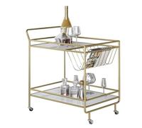 Chariot à vin Mobile for la Maison, Chariot avec Rangement for Les Repas et Table Basse rectangulaire