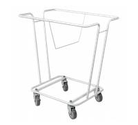 Chariot acier epoxy pour corbeilles à linge