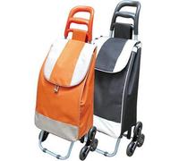 Chariot Alfred, noir, PE/PVC, EVA, 30 kg, 44x30x96 cm, chariot de supermarché