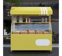 Chariot alimentaire mobile avec auvent transparent et rangement idéal pour les collations et les boissons