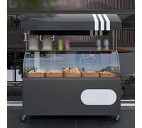 Chariot alimentaire mobile avec auvent transparent et rangement idéal pour les collations et les boissons