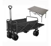 Chariot alimentaire mobile portable sur roues, chariot utilitaire à provisions avec grandes roues, capacité accrue de 200 L pour le camping, les activités sportives et de plein air, les courses et le